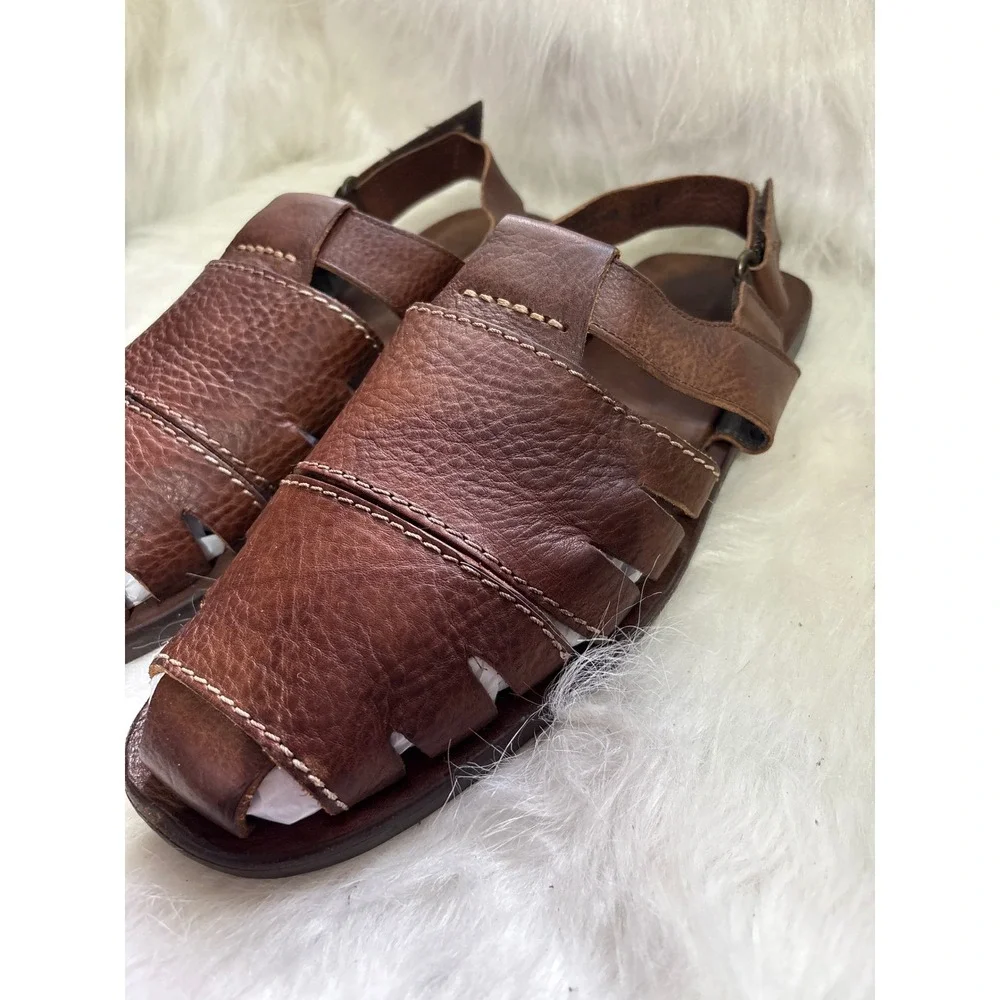 Tommy‎ Bahama Mens Leather Fisherman Sandals Made in Italy Vintage Y2K